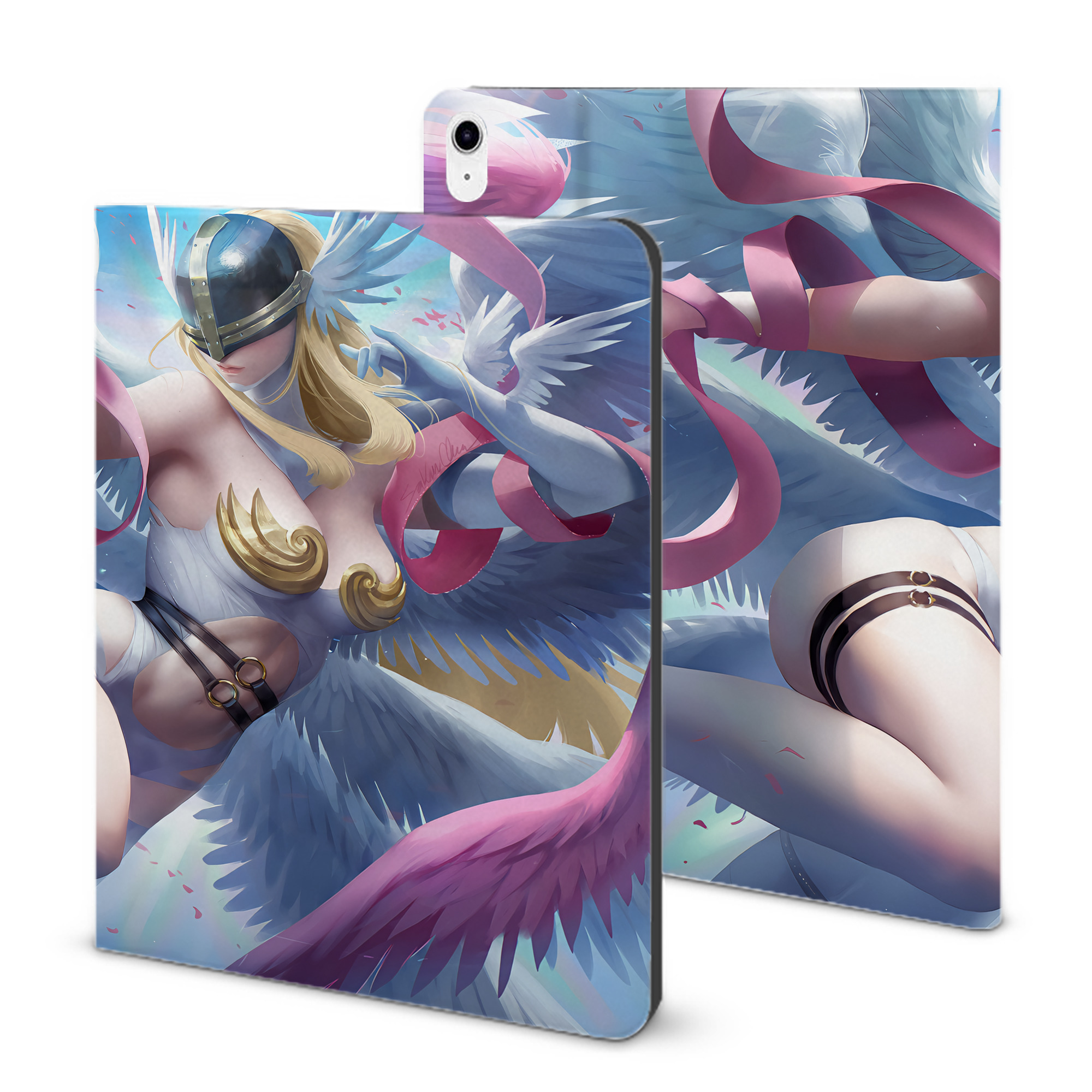 （画像用） Digimon デジタルモンスター/デジモン IPad ケース ブック型 PUレザー TPU 耐衝撃 軽量 薄型 ペン収納なし 全面保護 IPad 各モデル対応